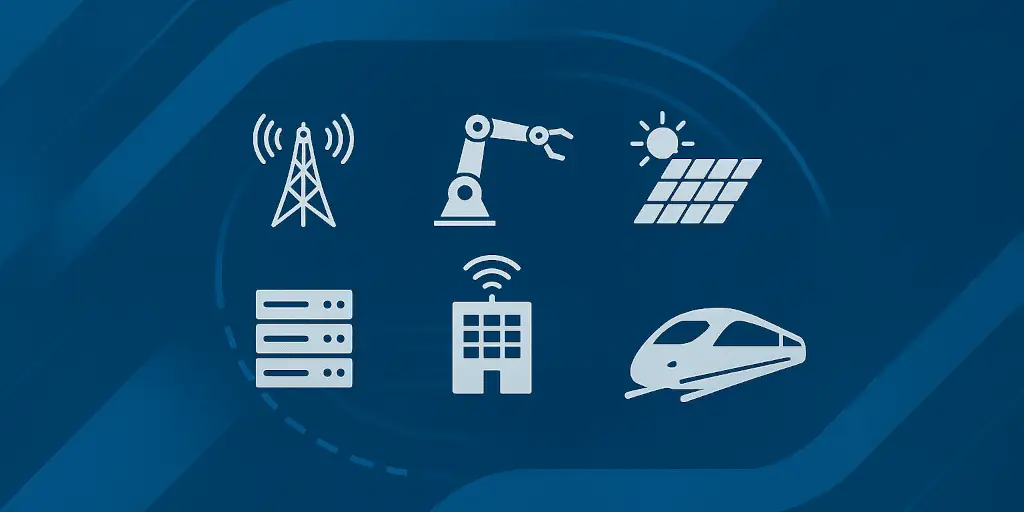 Fondo abstracto de aplicaciones industriales