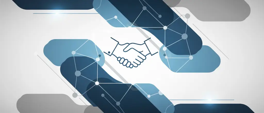 Fondo abstracto de redes y colaboración